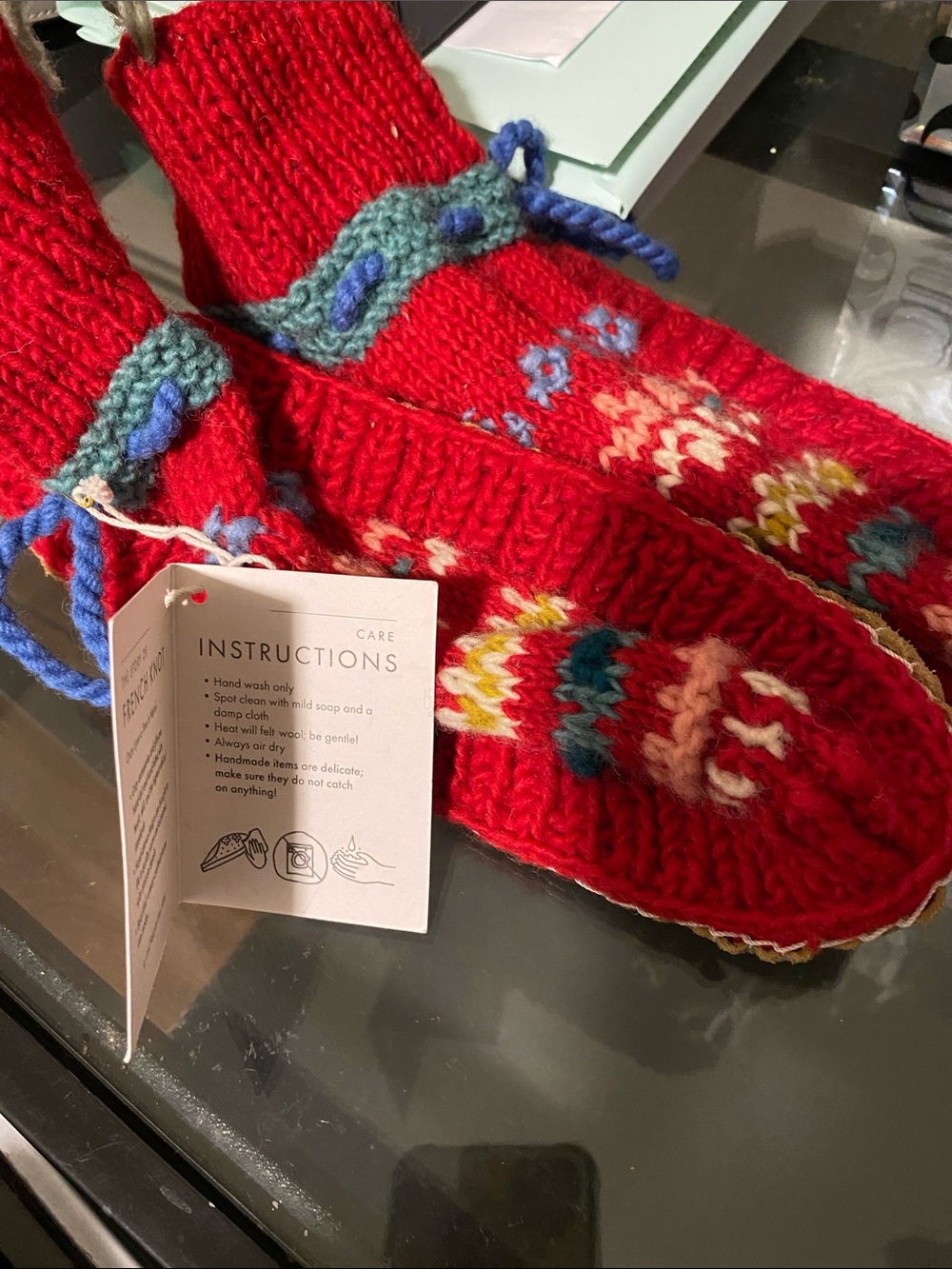 Free People Slipper Socks with leather sole